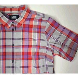 Alaskan Hardgear Duluth Plaid Shirt Dress Medium Outdoor Hiking Button Front EUC